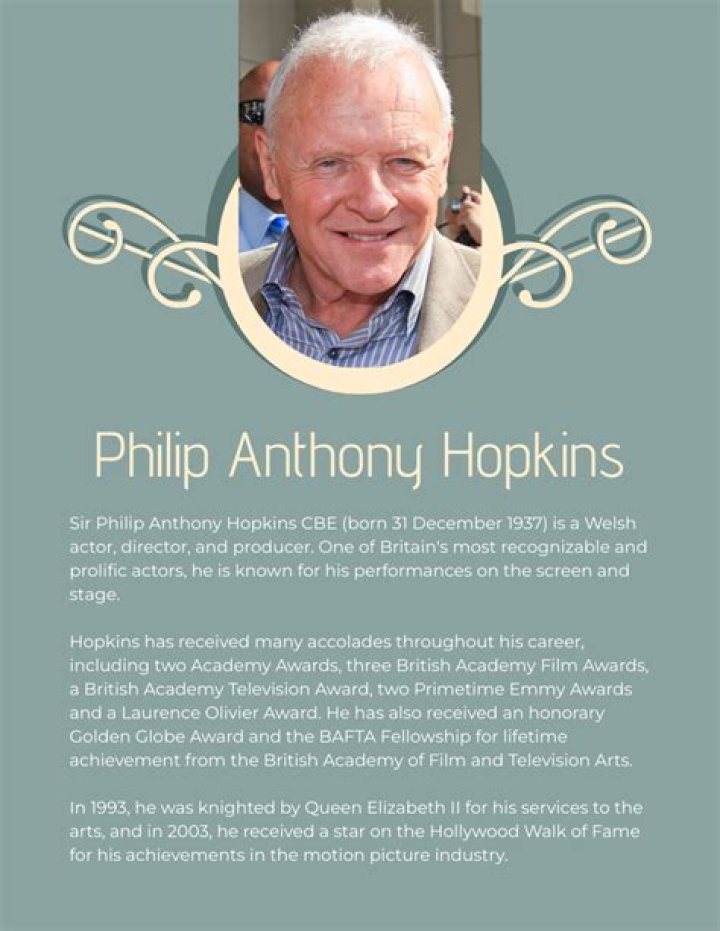 Who are Anthony Hopkinss Parents? Anthony Hopkins Biography, Parents Name, Nationality and More