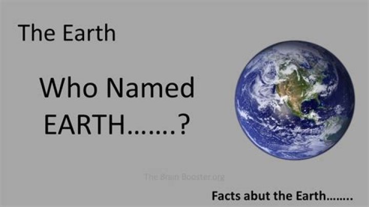 Who named earth